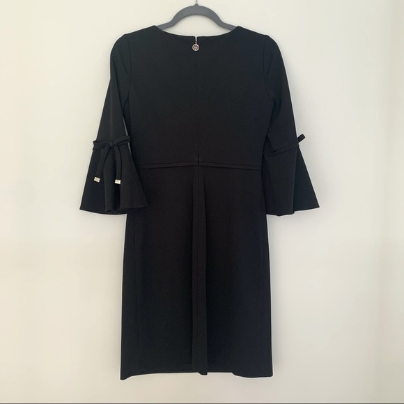 TOMMY Hilfiger Black Cocktail Dress w/Bell Sleeves. - Picture 1 of 12